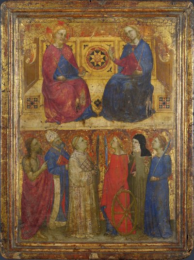 Cristo e la Vergine e sei Santi da Giovanni da Milano